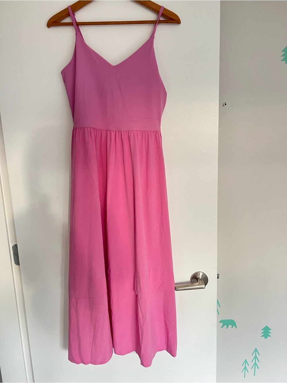 Athleta Pink Spaghetti-Strap Maxi Dress